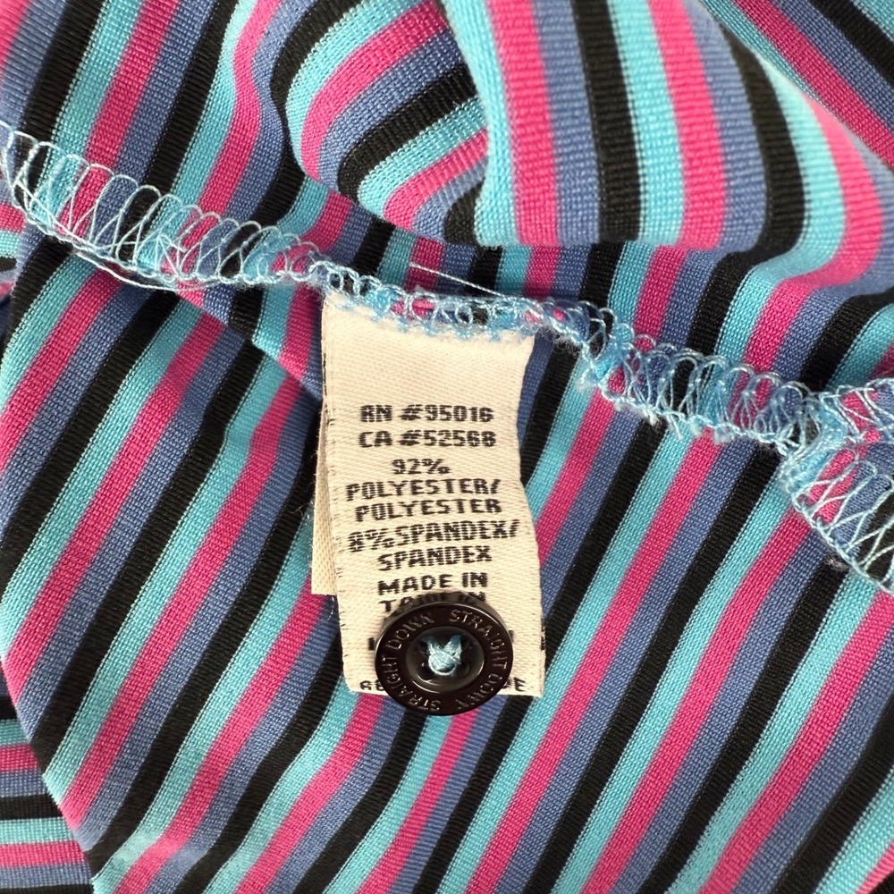Straight Down Performance Polo Shirt Striped Golf… - image 7